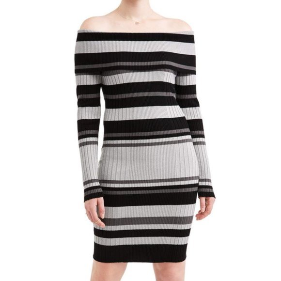 No Boundaries Juniors' Off the Shoulder Dress - Picture 1 of 5